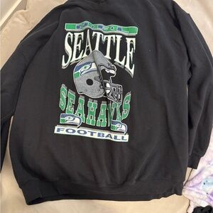 Seattle Seahawks Black Graphic Sweatshirt